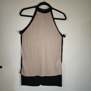 Zara Black and Beige Top